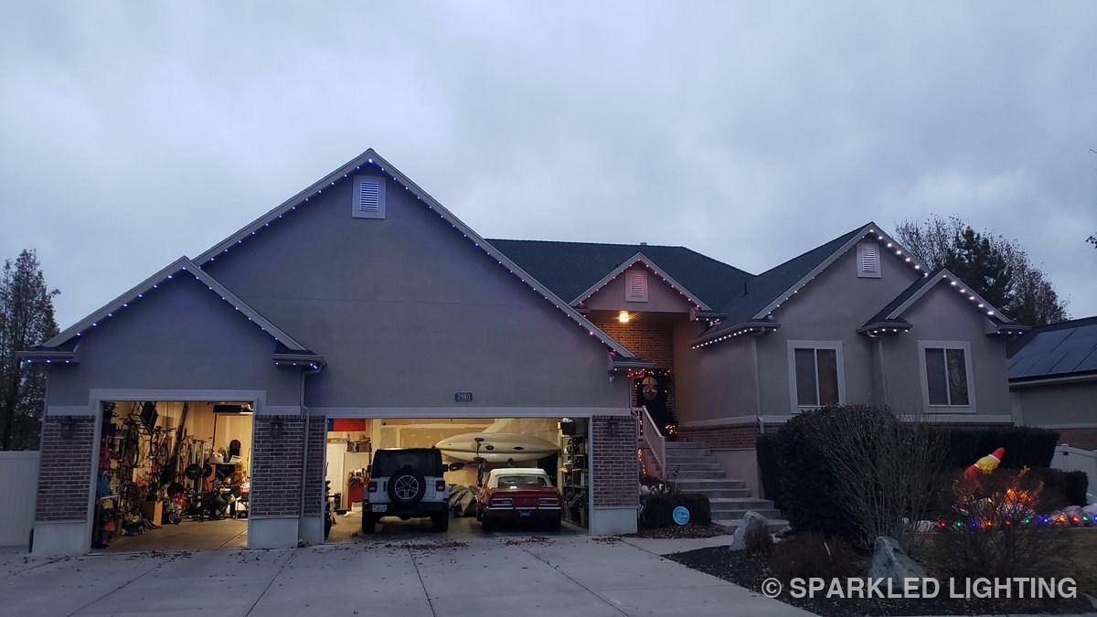 SmartClip LED lighting install day at a Syracuse Utah two story home